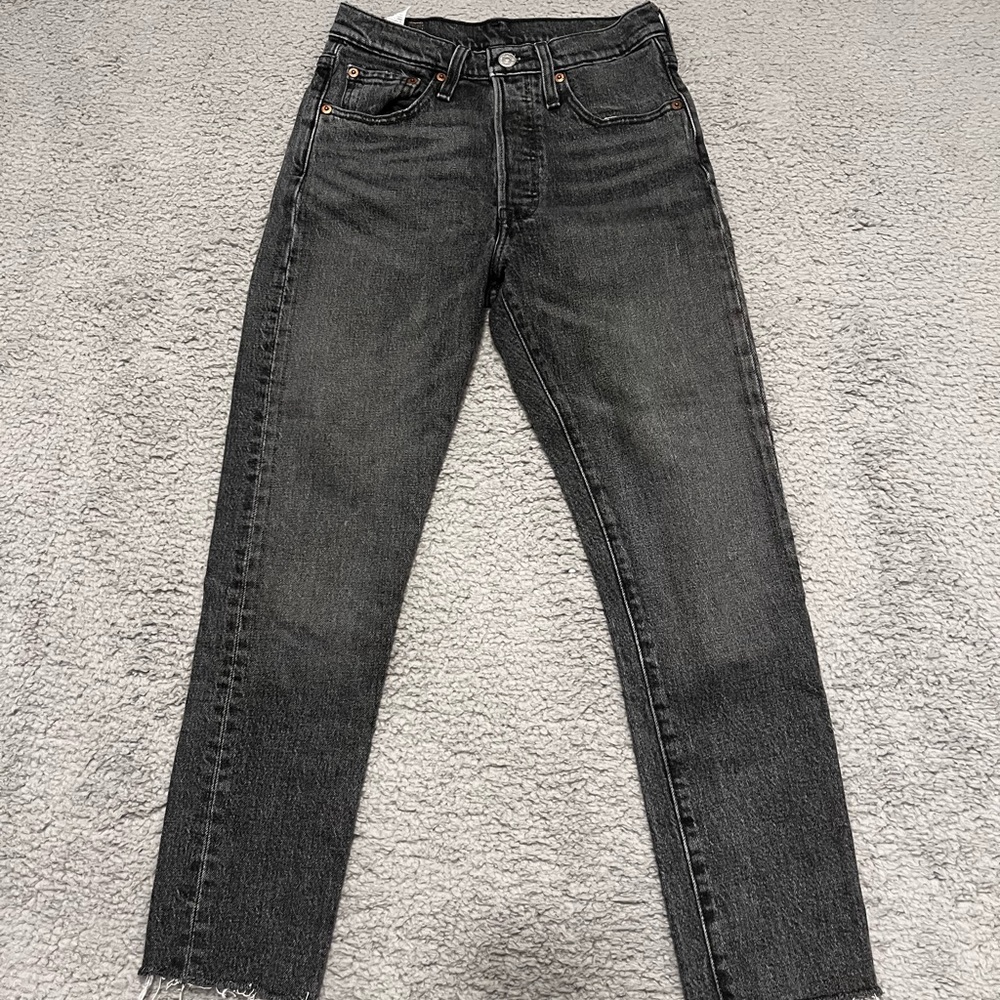 Levi's® 501 Stretch Hi-Rise Raw Hem Skinny jeans W24 L30
